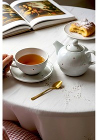 Resim Su Yeşili Papatya Amore 4 Parça Demlik & Fincan Seti Çok Renkli 