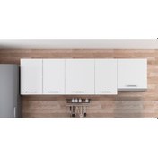Resim Minar 255 Cm Mutfak Dolabı Beyaz 255-B4-Üst Modül Beyaz 
