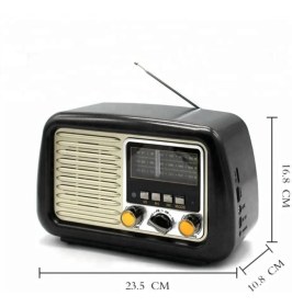 Resim Nostaljik Fm Radyo, Usb, Sd, Bluetooth, Siyah, 1900BT 