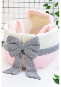 Resim Kız Bebek Süslü Puset Kundak Battaniye Bebek Çanta Anakucağı Seti Stl6958 Pembe 