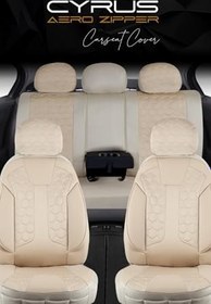 Resim Fresh Start Opel Astra J Hb Uyumlu Deri Detaylı Oto Koltuk Kılıfı Ön Arka Set Cyrus Model Bej Fs 