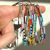Resim Bohemian Cam Boncuklu Bilezik Ayarlanabilir Kordon - Kadınlar & Erkekler için Çok Renkli Yıldızlı Gökyüzü Tasarımı, Sevgililer Günü, Doğum Günleri ve Yıldönümleri için Günlük Takı Hediyesi 