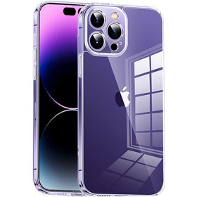 Resim MTK Moveteck Apple Iphone 14 Pro Max Uyumlu Kılıf Kamera Lens Korumalı Sararma Yapmaz Ultra Ince Zar Kapak Crystal Clear Şeffaf Tpu Pc Hayalet Kapak 