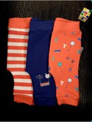 Resim Unisex Bebek %100 Pamuklu 3'lü Tek Alt Pijama Set BR523-N 