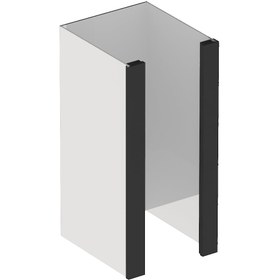 Resim Tekli Soyunma Kabini - 90x90x220cm / beyaz-siyah 