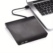 Resim Taşınabilir Harici DVD Sürücü USB 3.0 Tip-C - Tak ve Kullan CD/DVD Oynatıcı için Laptop Masaüstü Bilgisayar Windows Linux Mac iOS - Hızlı Veri Aktarımı, Kurulum Gerekmez (Siyah/Beyaz), Çoklu Medya Cihazı | Şık Tasarım | Dayanıklı Dış Görünüm, Taşınabilir DVD Oynatıcı 