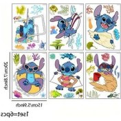Resim Trendooze Disney Stitch Banyo Çıkartmaları A 6 Parça Su Geçirmez, Kaydırmaz 