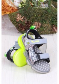 Resim Vicco 332.b25y.255 Felipe Gri Rahat Esnek Işıklı Erkek Çocuk Sandalet Gri 