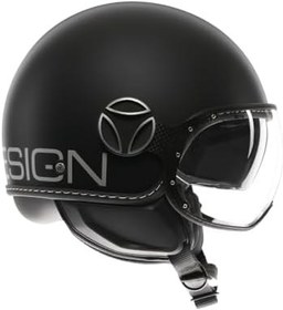 Resim MOMODESIGN Fgtr Evo Motosiklet Kaskı Açık Kask Mono Matt Black Silver XS 