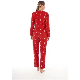 Resim Estiva Desenli Günlük Peluş Polar Bayan Pijama Takım (555360234) 
