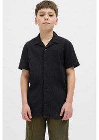 Resim Jack & Jones Jorluke Crınkle Ss Jnr Siyah Erkek Çocuk Gömlek 000000000102257533 Siyah 