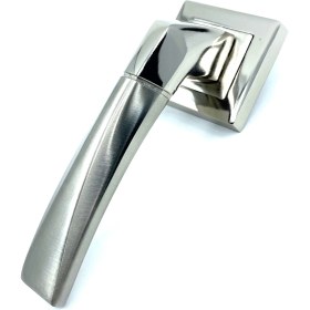 Resim Istanbul Door Handles Kristal Rozetli Kapı Kolu Nikel Saten Oda 