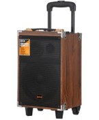 Resim Torima B-q8 Mikrofonlu Kumandalı Taşınabilir Tekerlekli Bluetooth Hoparlör Kahverengi 