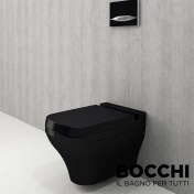 Resim Bocchi Scala Asma Klozet Parlak Siyah Kapak Dahil 1080-005-0128 