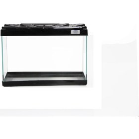 Resim Kanki Pet KP3018 Renkli Kapak Mini Akvaryum Siyah 30 CM 