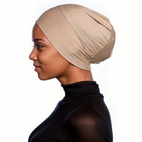 Resim Yeni Kadın Müslüman Moda Rahat Elastik Nefes Alabilir Alt Kapağı Başlık, Viskoz Turban Şapka, Tüy Olmayan, Elastikiyet, Başörtüsü, Başörtüsü 