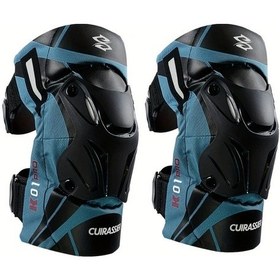 Resim Dashanshop Gece Reflektif Cuirassier Motosiklet Dizlik Motocross Mx Diz Koruyucu Light Blue Açık Mavi 