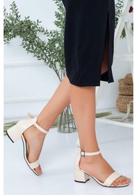 Resim Ayakkabımood Gizzah Ten 5Cm Bayan Tek Bant Topuklu Ayakkabı 