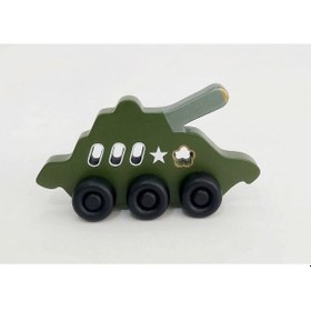 Resim Boyanabilir Ahşap Oyuncak Tank 