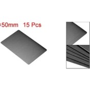 Resim Mingjin Shop 1 Koyu Gri Tarzı 80X50X0,4MM Uxcell Kalın Paslanmaz Çelik Boş Metal Kart Kartvizit Plaka Gümüş Ton (Yurt Dışından) 