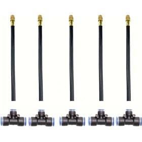 Resim Gateesat 5 Adet Pirinç Sis Başlığı 360 Derece Ayarlanabilir Sulama Fıskiyesi 