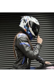 Resim Rivox R2 GEOMETRİ KAPALI KASK 