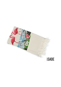 Resim Peştemal Bambu Flamingo Desen 