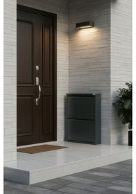 Resim Lıccıa Metal Ayakkabılık 2 Li Model Antrasit 