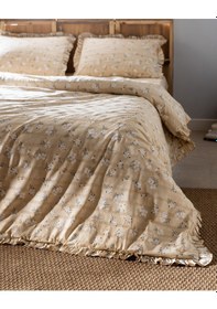 Resim Madame Coco Jules King Size %100 Pamuk Fırfırlı Nevresim Takımı - Bej 8684427122662 Ekru 