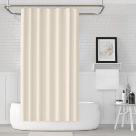 Resim Zethome Jackline Banyo Duş Perdesi Krem Tek Kanat 180 x 200 cm 