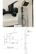 Resim armour armatür Siyah Banyo Batarya Seti 
