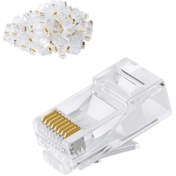 Resim ŞHN'Shopping Rj45 Konnektör Network Cat5 Cat6 Jak Jack Ethernet Uç ( 12 Adet ) 