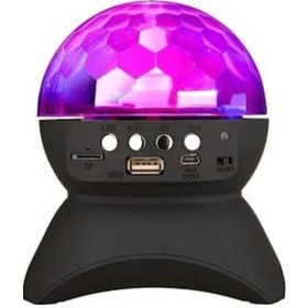 Resim Disko Topu Led Işıklı Şarjlı Bluetooth Hoparlör 