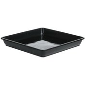 Resim Siyah Kapalı Kare Açık Günlük Saksı Tepsisi Damlama Tepsisi Ekici Tepsi Bahçe Malzemeleri 22.2 X 22.2cm 