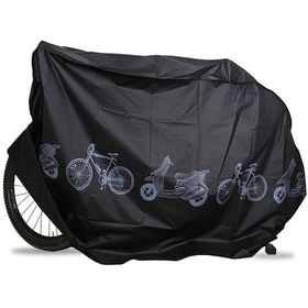 Resim Suofeng Siyah Bisiklet Ve Elektrikli Motosiklet Korumalı Battaniye - Yağmur, Güneş Ve Toz Engeli Siyah 