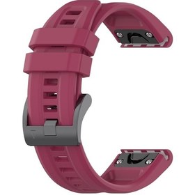Resim Garmin Forerunner 945 22mm Silikon Düz Renk Saat Kordonu 