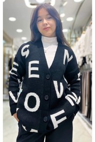 Resim Minimoda Kids Harf Desenli Oversize Kız Hırka 
