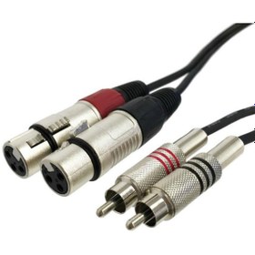 Resim Yeka 2 Rca Erkek- 2 Xlr Dişi Kablo 1.5 metre 