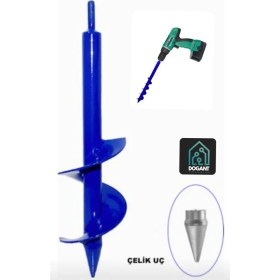 Resim Dogant Fidan Fide Dikme Toprak Burgusu Metal Matkap Ucu 60X10CM 