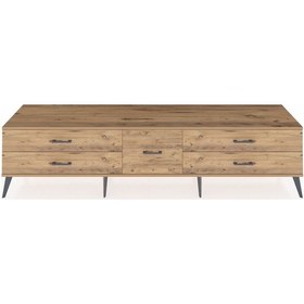Resim Hyperion Tv Ünitesi 5 Çekmeceli 220x44x51 Çam-çam Atlas Çam/atlas Çam - Atlas Çam 