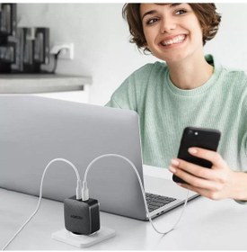 Resim UGREEN 65W USB C Şarj Cihazı 2 Bağlantı Noktalı Şarj Cihazı 66W 