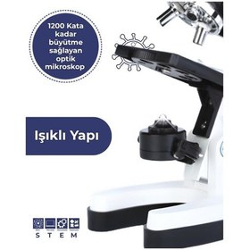 Resim Temel Metal Gövdeli 1200x Mikroskop Seti 28 Parça Bilim Kiti 300x 600x 1200x 