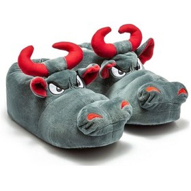 Resim Twigy Boğa Kadın,Garson Boy Hayvanlı Panduf Gri 36/41 AA0612 