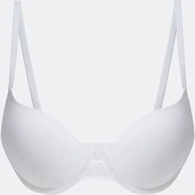Resim Scm Lingerie Beyaz Balenli Dolgulu Düz Tişört Sütyen Beyaz 