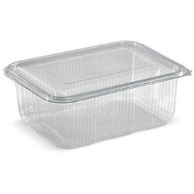 Resim Kalbi Ticaret Plastik Sızdırmaz Kap 2000 gr 50'li Plastik Kapaklı Kase Saklama Kabı Şeffaf Kullan At Kase 