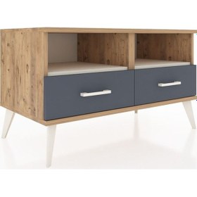 Resim Hyperion Şifonyer 2 Raflı 2 Çekmeceli 88x44x48 Çam-aytaşı/antrasit Aytaşı/antrasit 