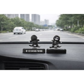 Resim cabbaroğlu ticaret Hareketli Kayan Panda Kaykay Numaratör Oto Araç Kaykay Numaratör Torpido Üstü Siyah 