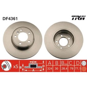 Resim Trw Df4361 Fren Dıskı On Bmw E60 E61 E63 E64 34116864906 