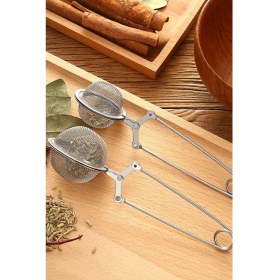 Resim Techno Station Yeni Nesil Çay Demleme Süzgeci Bitki Çayı Demleme Süzgeç Açılır Mekanızma Demleme Aparatı 2 Adet 