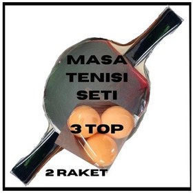 Resim Uyguna-yakala 2 Raket + 3 Top Masa Tenisi Seti-mlz.349 